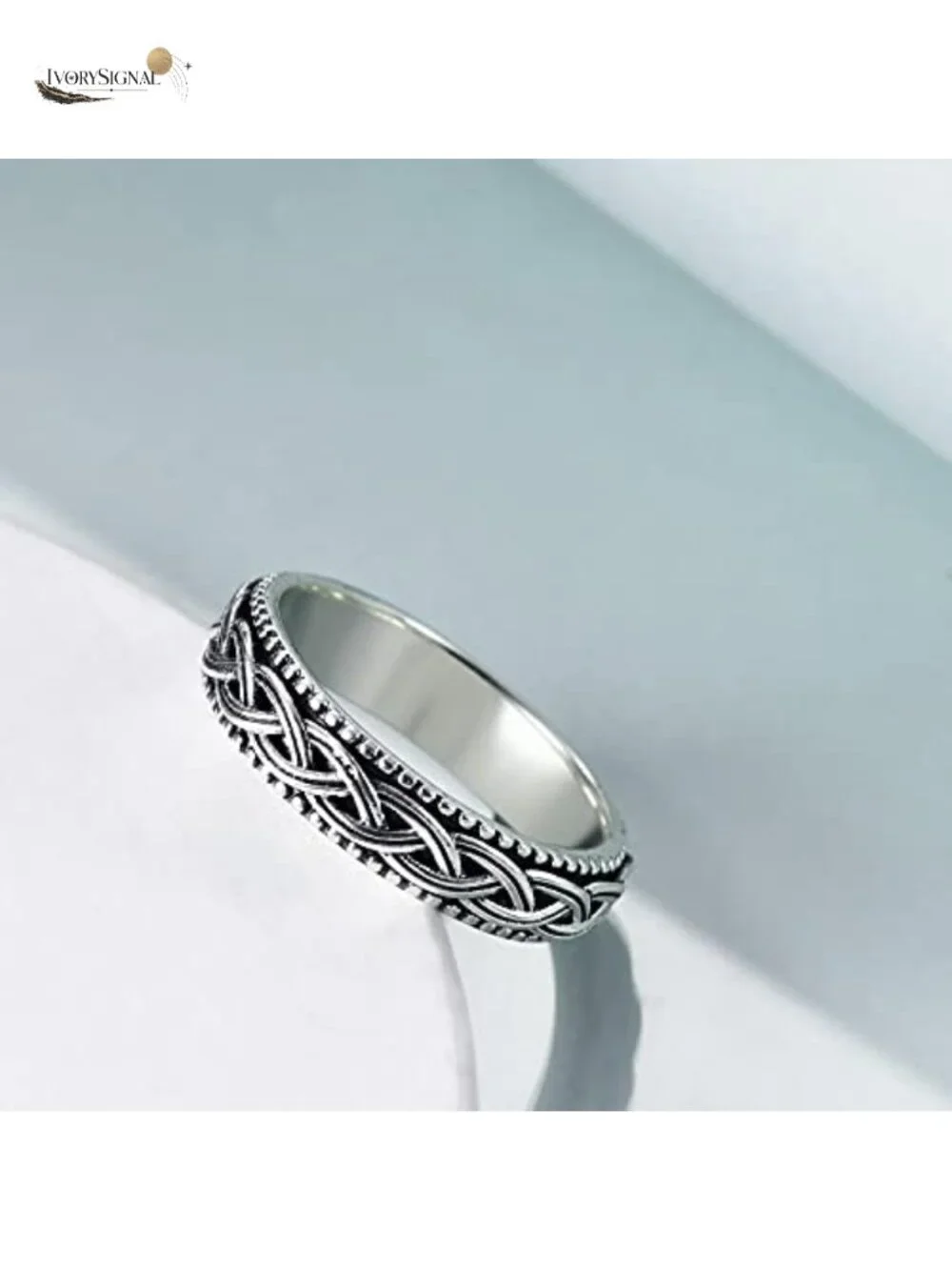 925 Sterling Silver Spinner Fidget Ring Celtic Knot for Women Men